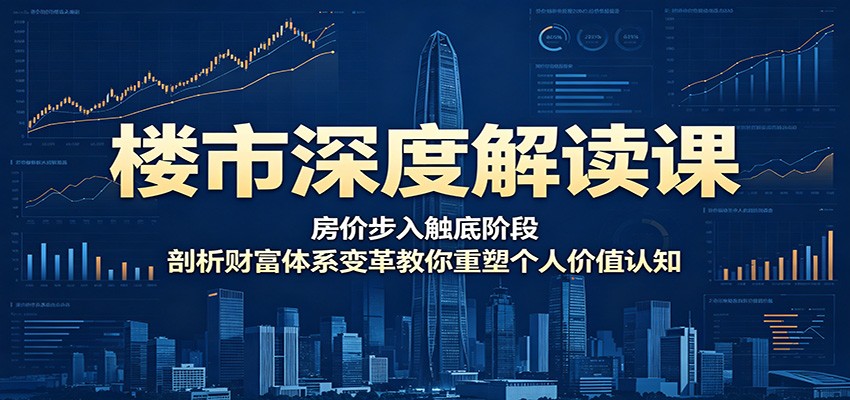 楼市深度解读课:房价步入触底阶段,剖析财富体系变革教你重塑个人价值认知-赛德副业库