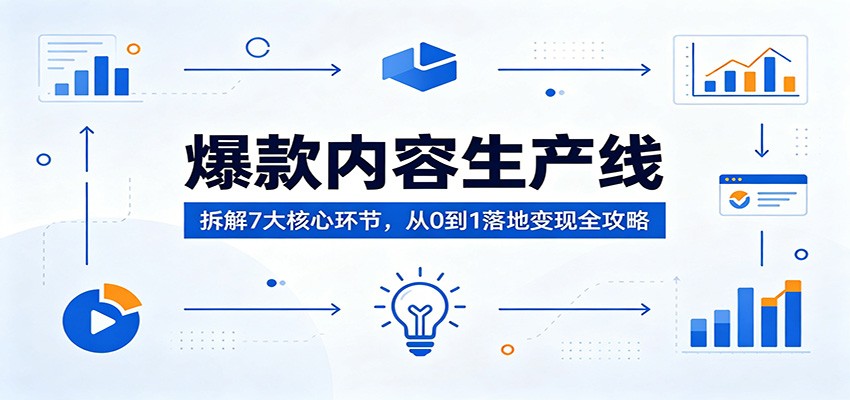 爆款内容生产线:拆解7大核心环节,从0到1落地变现全攻略-赛德副业库