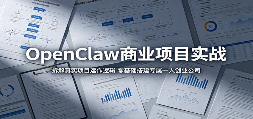 OpenClaw商业项目实战:拆解真实项目运作逻辑,零基础搭建专属一人创业公司-赛德副业库