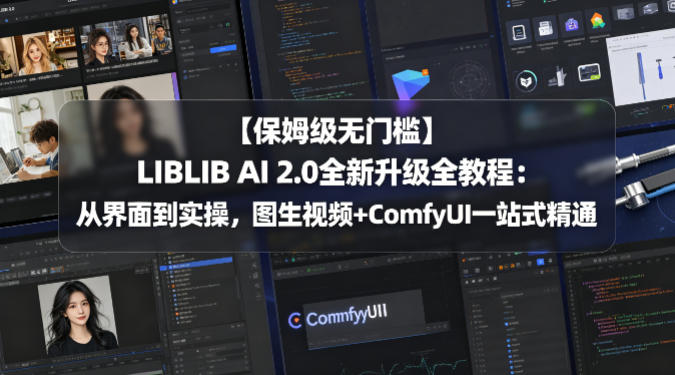 【保姆级无门槛】LIBLIB AI 2.0全新升级全教程：从界面到实操，图生视频+ComfyUI一站式精通-赛德副业库