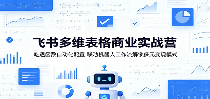飞书多维表格商业实战营:吃透函数自动化配置,联动机器人工作流解锁多元变现模式-赛德副业库