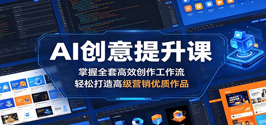 AI创意提升课:掌握全套高效创作工作流,轻松打造高级营销优质作品-赛德副业库