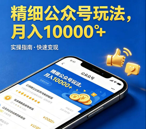 精细化公众号玩法,我们给你提供文章,你来负责发布,收益可观,月入1W+【揭秘】-赛德副业库