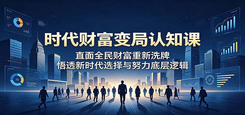 时代财富变局认知课：直面全民财富重新洗牌，悟透新时代选择与努力底层逻辑-赛德副业库
