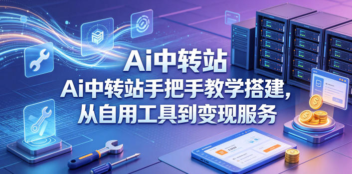Ai中转站手把手教学搭建，从自用工具到变现服务-赛德副业库