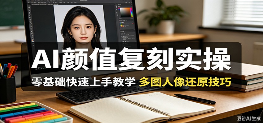 AI颜值复刻实操,零基础快速上手教学,多图人像还原技巧-赛德副业库