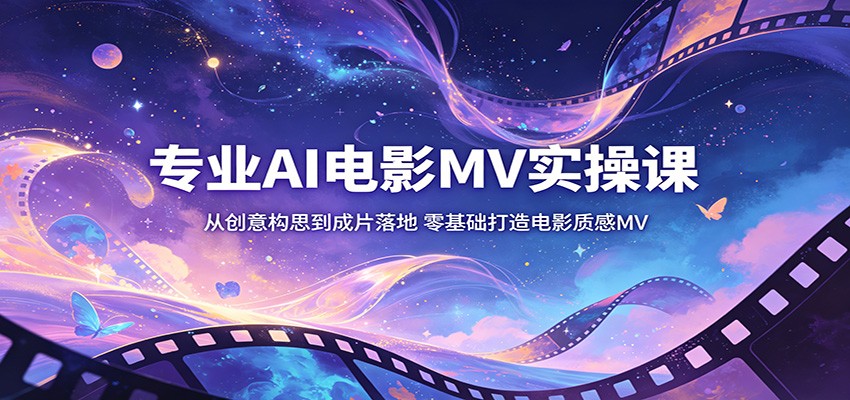 专业AI电影MV实操课：从创意构思到成片落地，零基础打造电影质感MV-赛德副业库