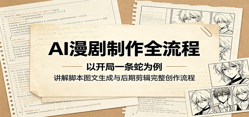 AI漫剧制作全流程：以开局一条蛇为例，讲解脚本图文生成与后期剪辑完整创作流程-赛德副业库