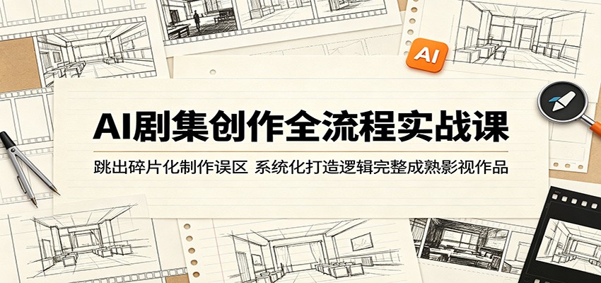 AI剧集创作全流程实战课:跳出碎片化制作误区,系统化打造逻辑完整成熟影视作品-赛德副业库