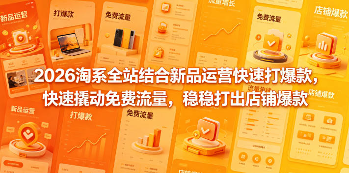 2026淘系全站结合新品运营快速打爆款,快速撬动免费流量,稳稳打出店铺爆款(更新5月12日)-赛德副业库