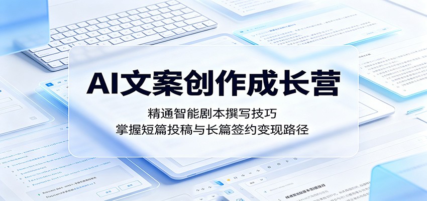 AI文案创作成长营:精通智能剧本撰写技巧,掌握短篇投稿与长篇签约变现路径-赛德副业库