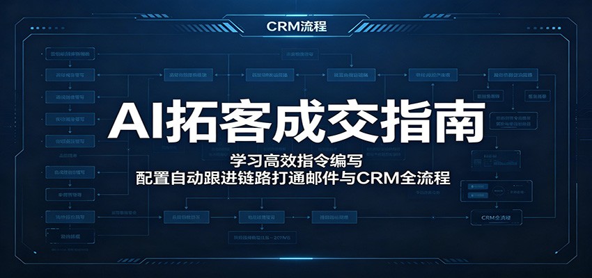 AI拓客成交指南:学习高效指令编写,配置自动跟进链路打通邮件与CRM全流程-赛德副业库