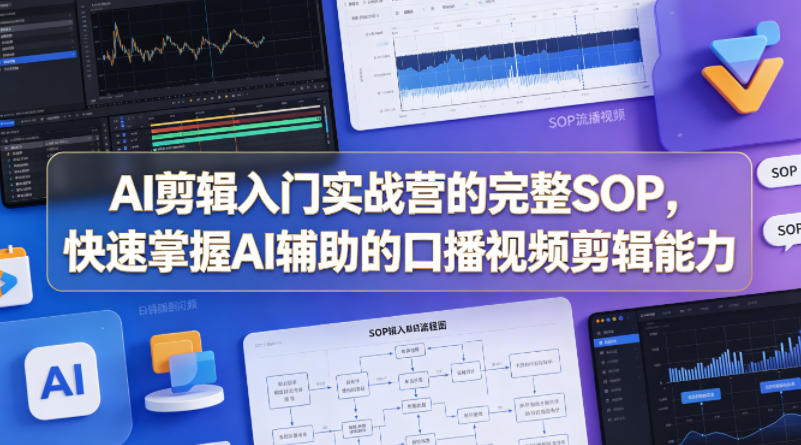 AI剪辑入门实战营的完整SOP,快速掌握AI辅助的口播视频剪辑能力-赛德副业库