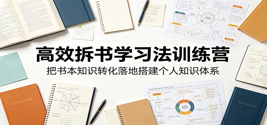 高效拆书学习法训练营,把书本知识转化落地搭建个人知识体系-赛德副业库
