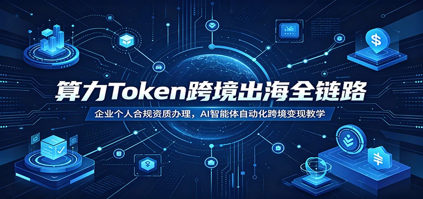 算力Token跨境出海全链路:企业个人合规资质办理,AI智能体自动化跨境变现教学-赛德副业库
