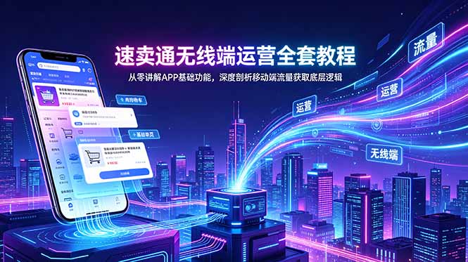(18904期)速卖通无线端运营全套教程,从零讲解APP基础功能,深度剖析移动端流量获取底层逻辑-赛德副业库