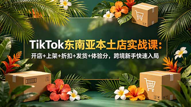 (18984期)TikTok东南亚本土店实战课:开店+上架+折扣+发货+体验分,跨境新手快速入局-赛德副业库