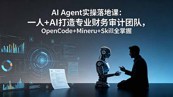 （19037期）AI Agent实操落地课：一人+AI打造专业财务审计团队，OpenCode+Mineru+Skill全掌握-赛德副业库