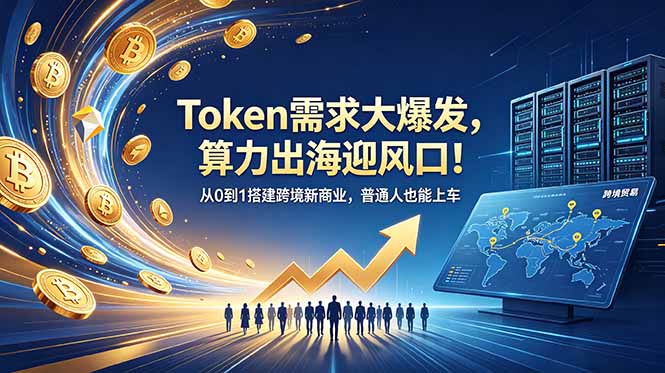 (18889期)Token需求大爆发,算力出海迎风口!从0到1搭建跨境新商业,普通人也能上车-赛德副业库