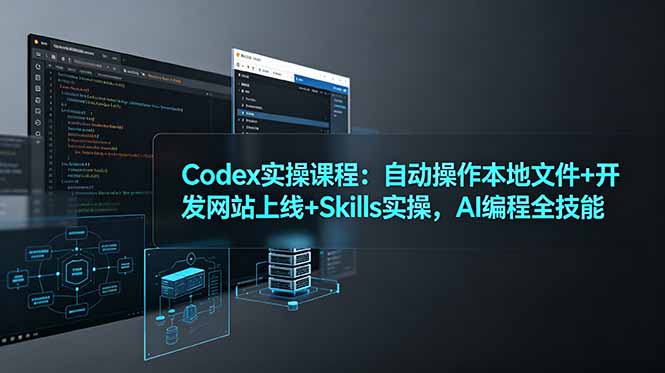 (19009期)Codex实操课程:自动操作本地文件+开发网站上线+Skills实操,AI编程全技能-赛德副业库