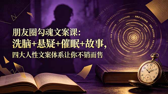 （19054期）朋友圈勾魂文案课：洗脑+悬疑+催眠+故事，四大人性文案体系让你不销而售-赛德副业库