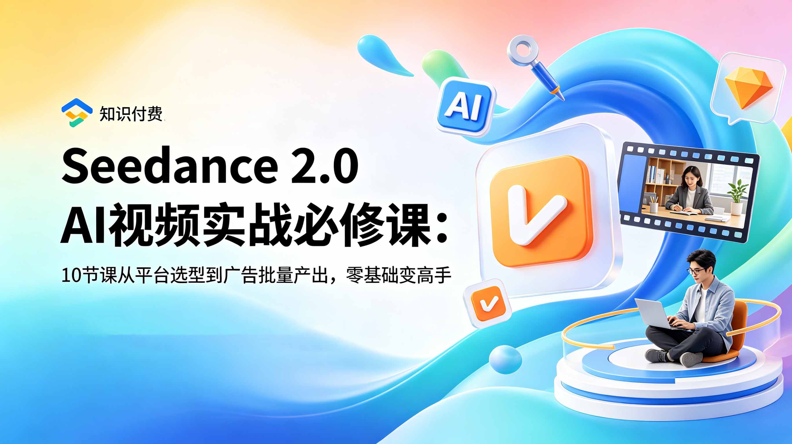 (18998期)Seedance 2.0 AI视频实战必修课:10节课从平台选型到广告批量产出,零基础变高手-赛德副业库