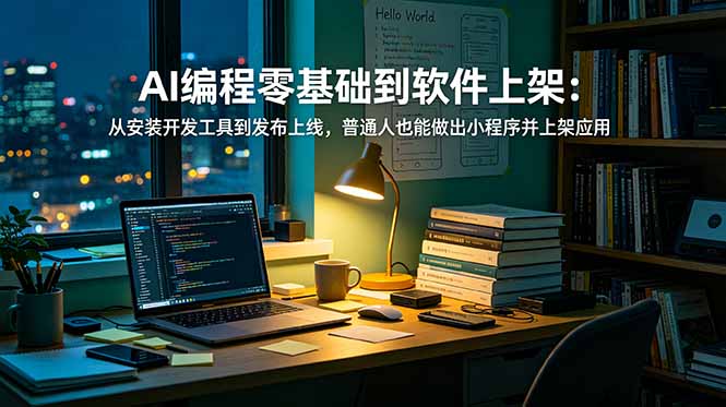 （19109期）AI编程零基础到软件上架：从安装开发工具到发布上线，普通人也能做出小程序并上架应用商店-赛德副业库