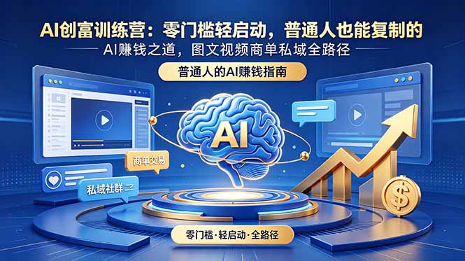 (18911期)AI创富训练营:零门槛轻启动,普通人也能复制的AI赚钱之道,图文视频商单私域全路径-赛德副业库