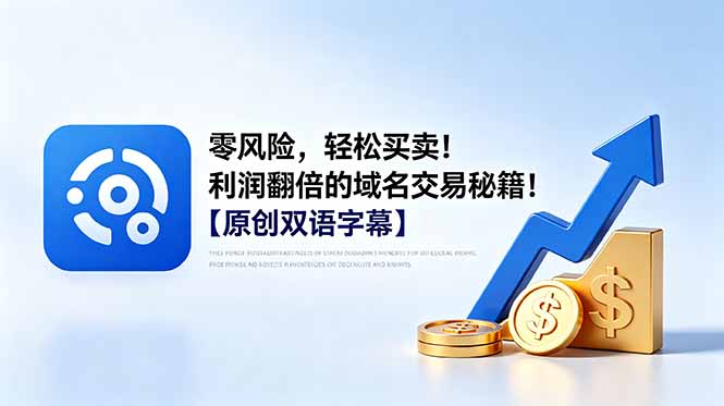 (18721期)零风险,轻松买卖!利润翻倍的域名交易秘籍!【原创双语字幕】-赛德副业库