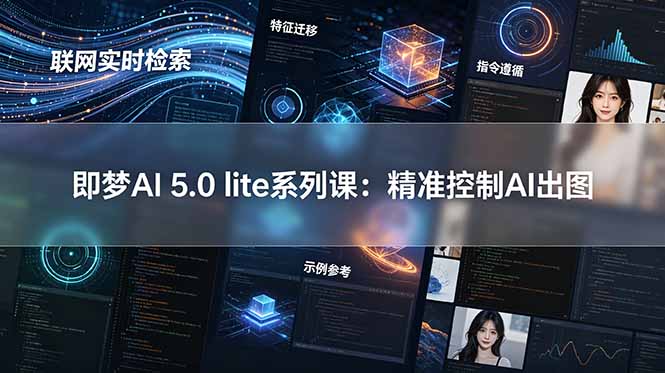(18962期)即梦AI 5.0 lite实战课:联网实时检索+特征迁移+指令遵循+示例参考,精准控制AI出图-赛德副业库