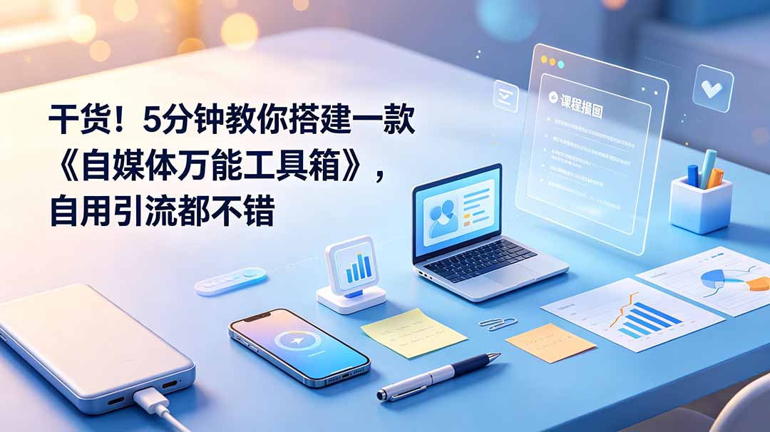（19064期）干货！5分钟教你搭建一款《自媒体万能工具箱》，自用引流都不错-赛德副业库
