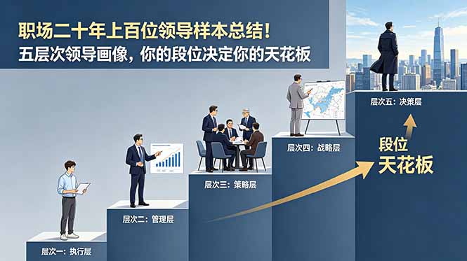 (18900期)付费文章:职场二十年上百位领导样本总结!五层次领导画像,你的段位决定你的天花板-赛德副业库