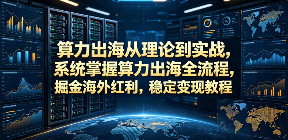 算力出海从理论到实战,系统掌握算力出海全流程,掘金海外红利,稳定变现教程-赛德副业库
