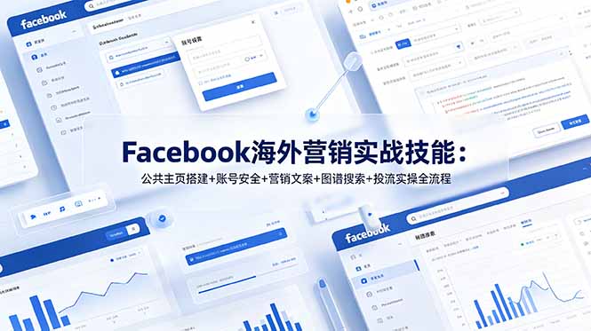（19083期）Facebook海外营销实战技能：公共主页搭建+账号安全+营销文案+图谱搜索+投流实操全流程-赛德副业库