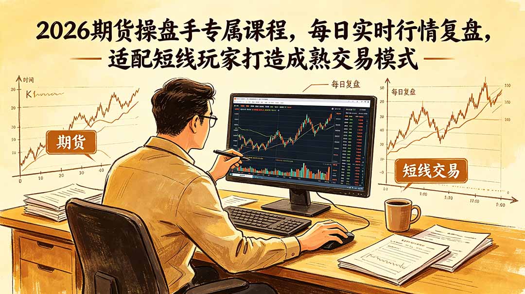 (18902期)2026期货操盘手专属课程-更新6月,每日实时行情复盘,适配短线玩家打造成熟交易模式-赛德副业库