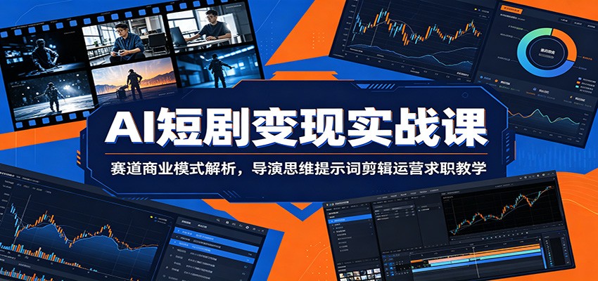 AI短剧变现实战课：赛道商业模式解析，导演思维提示词剪辑运营求职教学-赛德副业库