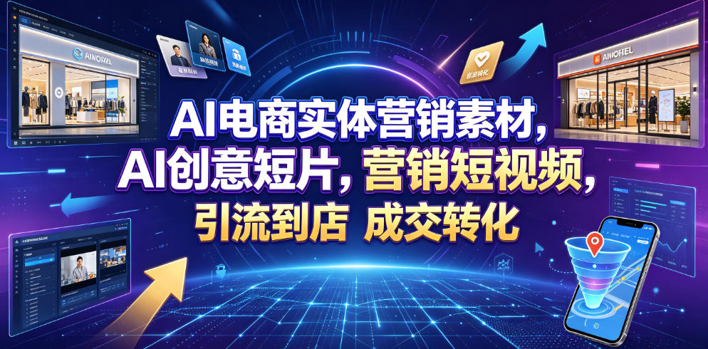 AI电商实体营销素材，AI创意短片，高效打造营销短视频，轻松引流到店，稳定提升门店客流与成交转化-赛德副业库