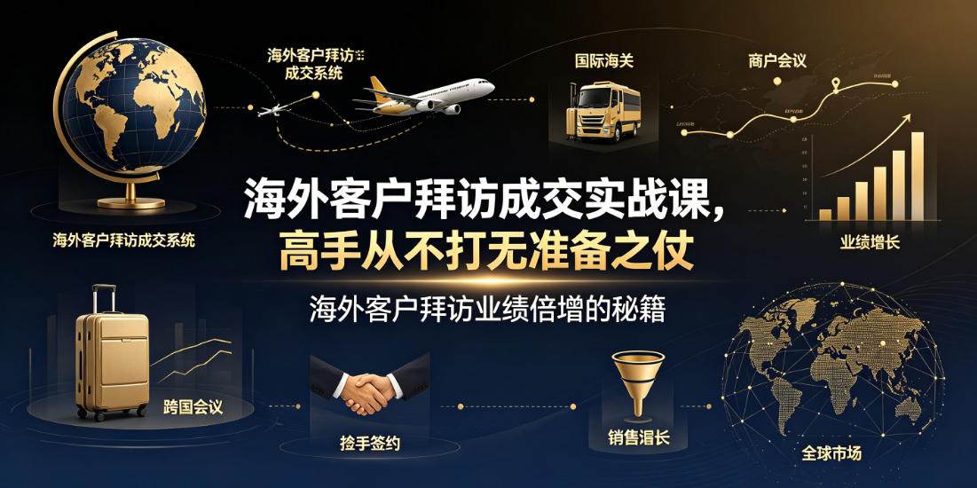 海外客户拜访成交实战课,高手从不打无准备之仗,海外客户拜访业绩倍增的秘籍-赛德副业库