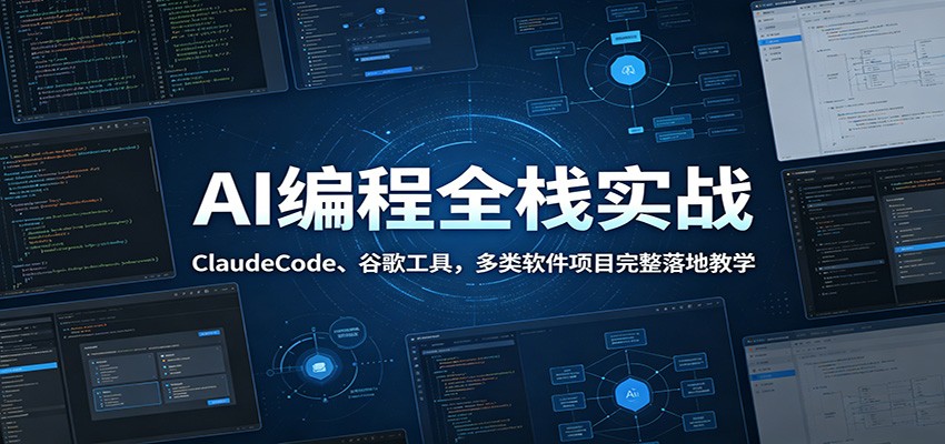 AI编程全栈实战:ClaudeCode、谷歌工具,多类软件项目完整落地教学-赛德副业库