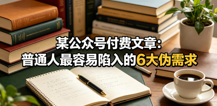 某公众号付费文章:普通人最容易陷入的6大伪需求-赛德副业库