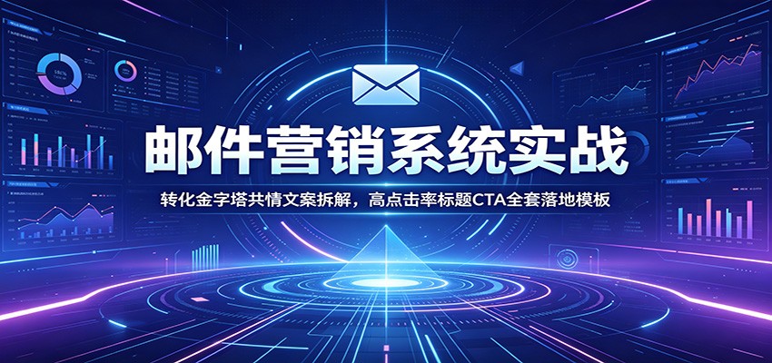 邮件营销系统实战：转化金字塔共情文案拆解，高点击率标题CTA全套落地模板-赛德副业库