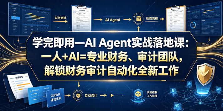 学完即用—AI Agent实战落地课：一人+AI=专业财务、审计团队，解锁财务审计自动化全新工作模式-赛德副业库