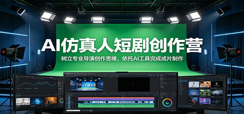 AI仿真人短剧创作营:树立专业导演创作思维,依托AI工具完成成片制作-赛德副业库