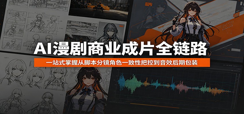 AI漫剧商业成片全链路:一站式掌握从脚本分镜角色一致性把控到音效后期包装-赛德副业库