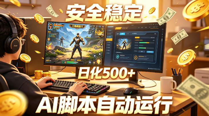 三角洲全自动挂G项目，AI脚本躺賺，日化500+，无需手动操作【揭秘】-赛德副业库