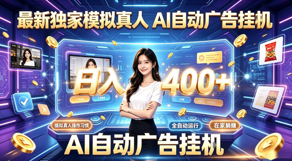 最新独家模拟真人，AI自动挂号挂G，日入400+，全程全自动运行，无需人工【揭秘】-赛德副业库