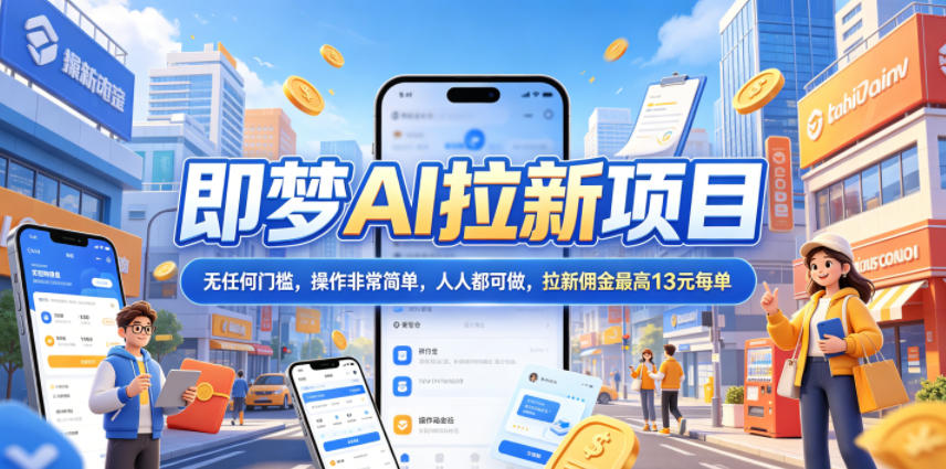 2026年即梦AI拉新项目最新玩法,无任何门槛,操作非常简单,人人都可做,拉新佣金最高13米每单(更新6月24日)-赛德副业库