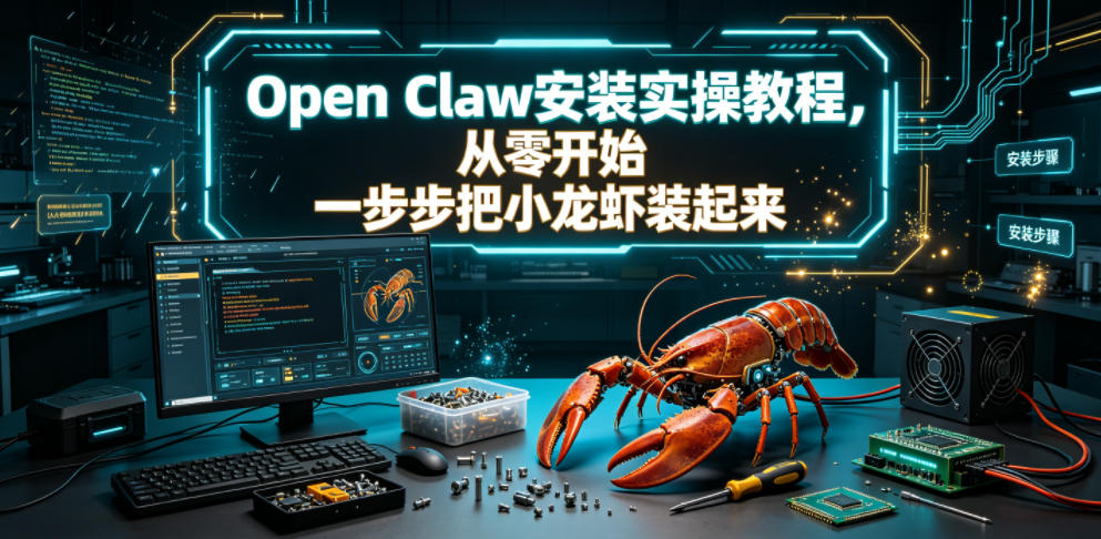 Open Claw安装实操教程，从零开始一步步一步步把小龙虾装起来-赛德副业库