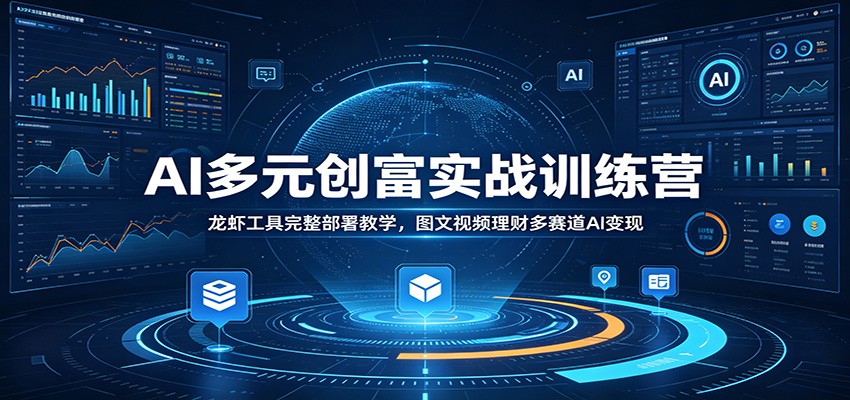 AI多元创富实战训练营：龙虾工具完整部署教学，图文视频理财多赛道AI变现-赛德副业库