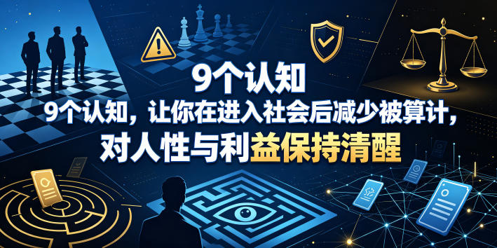 付费文章：9个认知，让你在进入社会后减少被算计，对人性与利益保持清醒-赛德副业库
